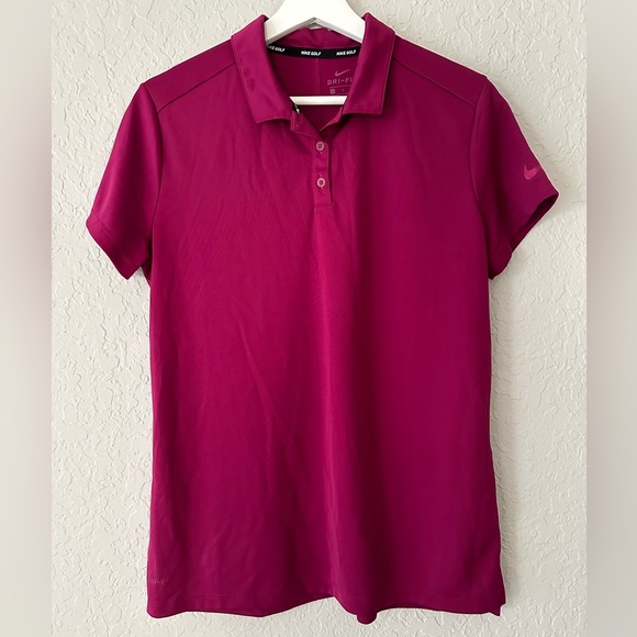 Nike Women’s Golf Dri-Fit Solid Victory Polo True Berry Nike T-shirt L - Picture 4 of 7